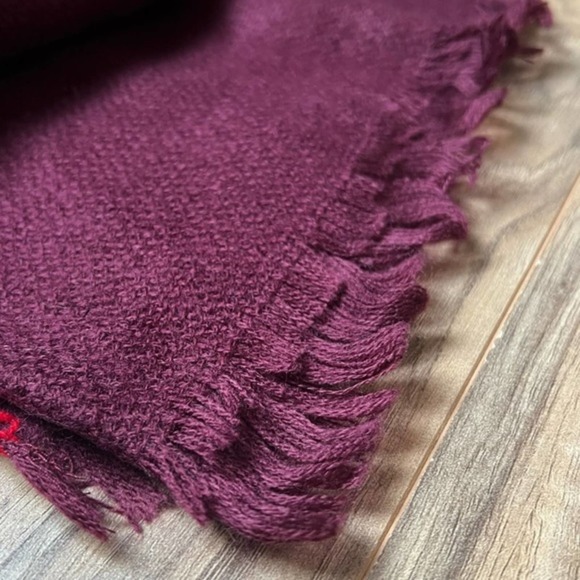 Free People Common Thread Blanket Scarf in Merlot - Picture 3 of 5